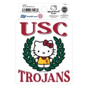 USC Trojans Hello Kitty Two Ways Sticker